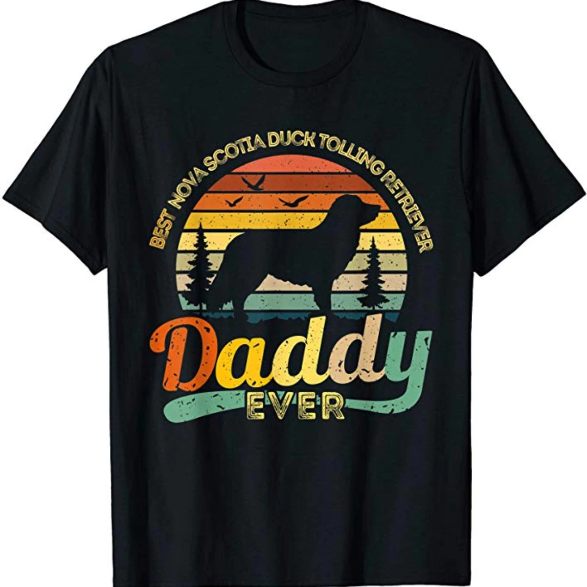 Nova Scotia Duck Tolling Retriever Dad Best Daddy Dog T-Shirt Summer Cotton Short Sleeve O-Neck Men's T Shirt New S-3XL