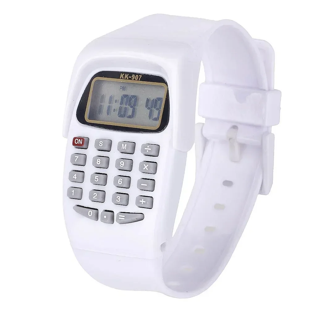 2 In 1 Fashion Digital Student Exam Special Calculator Watch Children Electronic Watch Time Calculator New Watch Mini Calculator