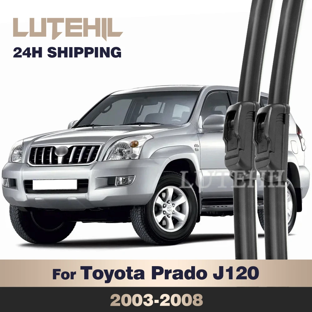

LUTEHIL Wiper For Toyota Prado J120 2003-2008 2004 2005 2006 2007 Front Wiper Blades Windshield Windscreen Window Brush 22"+21"