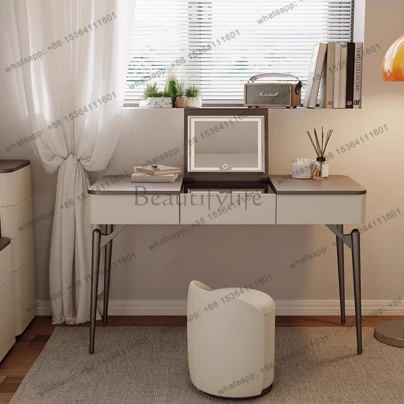Toiletries Light Luxury Solid Wood Board Makeup Table Vanity Makeup Desk Dressing Table Makeup Vanity Bedroom