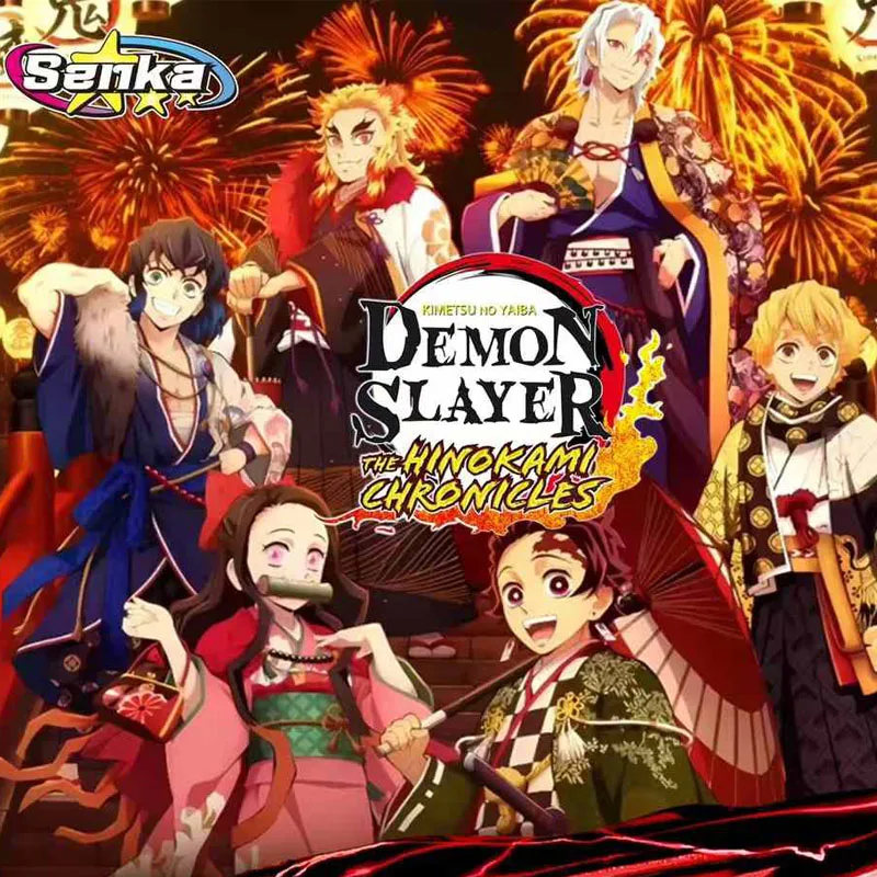 Senka เวอร์ชันภาษาอังกฤษของ Demon Slayer การ์ด Tanjirou Nezuko หายากอะนิเมะคอลเลกชันการ์ดของเล่นเด็กของขวัญวันเกิด