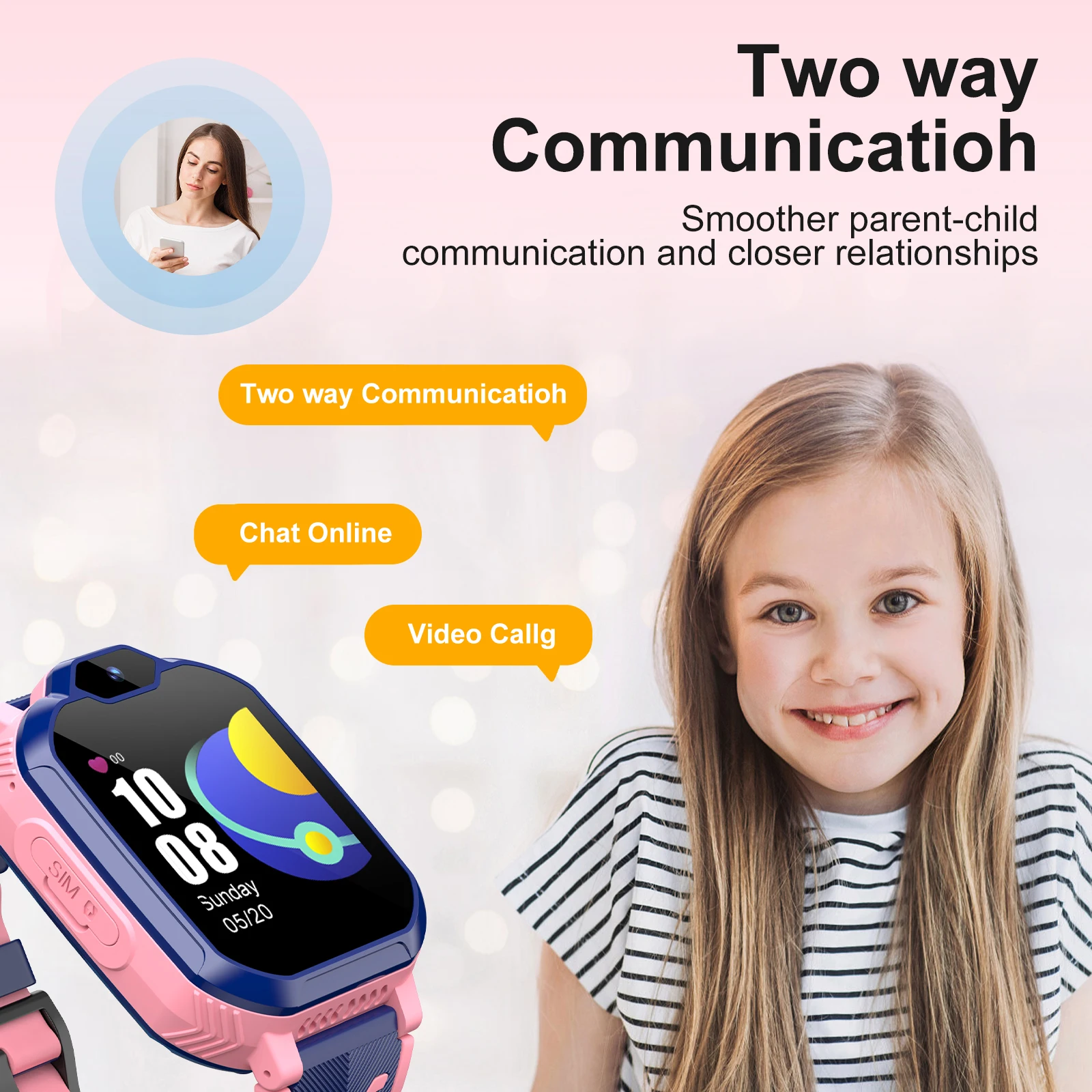 4G Smart Watch Kids GPS WIFI Video Call SOS IP67 Waterproof Child Smartwatch Camera Monitor HD Tracker Location Phone Watch Gift