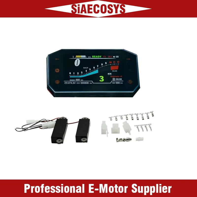 

SIAECOSYS SCJ5066-1 Digital Speedometer Adjustable LCD Display with Backlight for Electric Scooter Plug & Play