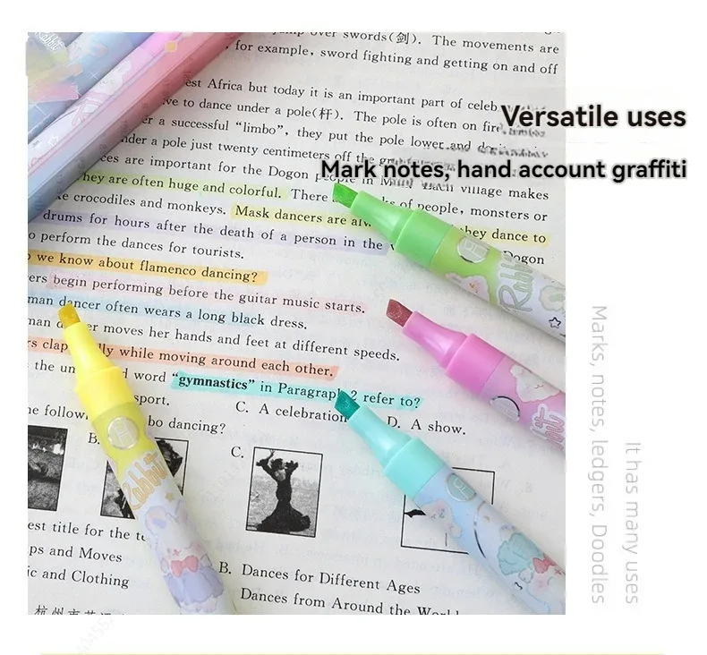 10 Farben ästhetische Stern Glitter Text marker glänzende Sammelalbum Gekritzel Stifte Notebook Highlight Marker Stift Kawaii Kinder Briefpapier – Detail 5