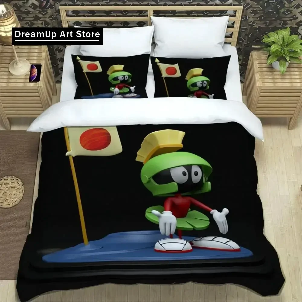 

3D Print Marvin The Martian Cartoon Bedding Set Boys Girls Twin Queen Full Size Duvet Cover Pillowcase Bed Set Adult Bedroom