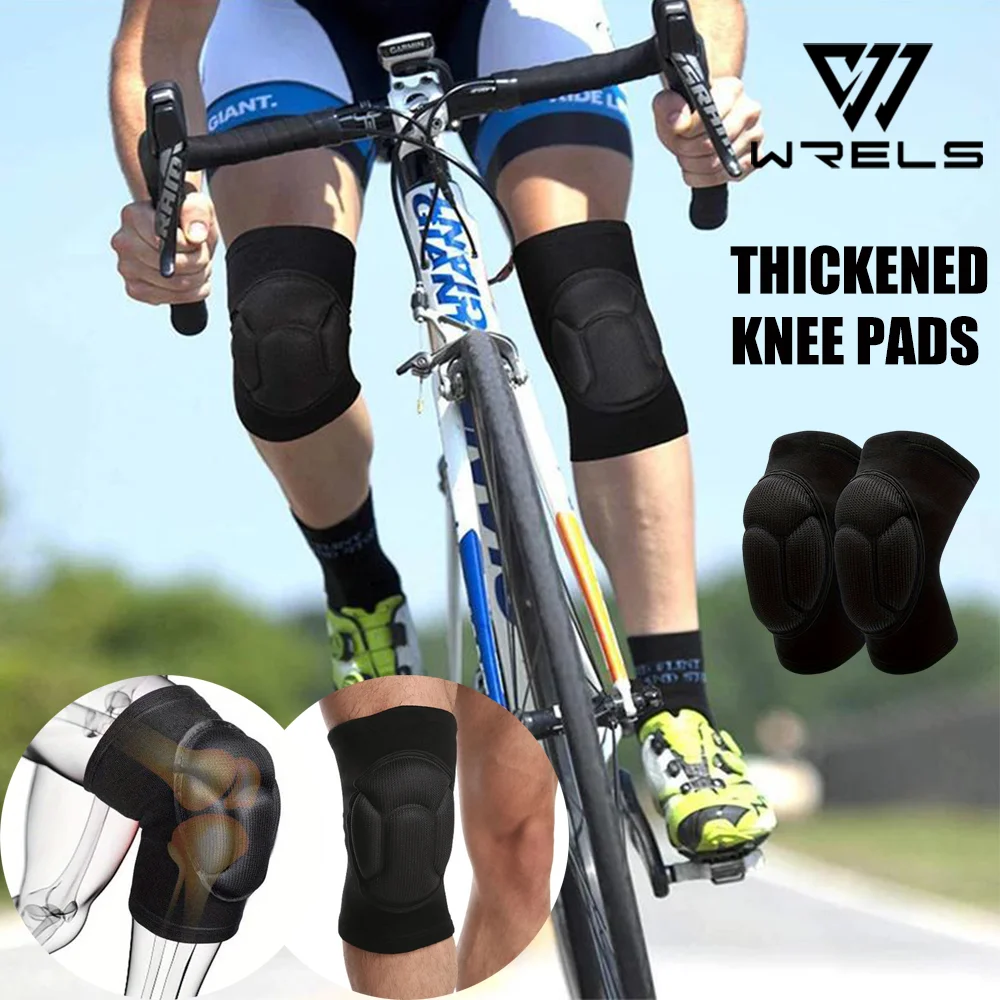 1/2/3 Pairs Thickened Knee Pads Elastic Anti-Collision Sponge Non Slip Basketball Knee Pads Skating Breathable Knee Protector