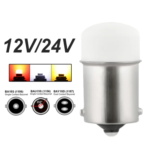 Luz Led de alto brillo para coche, Bombilla SMD de 1/4 piezas, P21/5W, 1157, BAY15D, 1156, P21W, Ba15S, intermitente inverso, compatible con envío directo