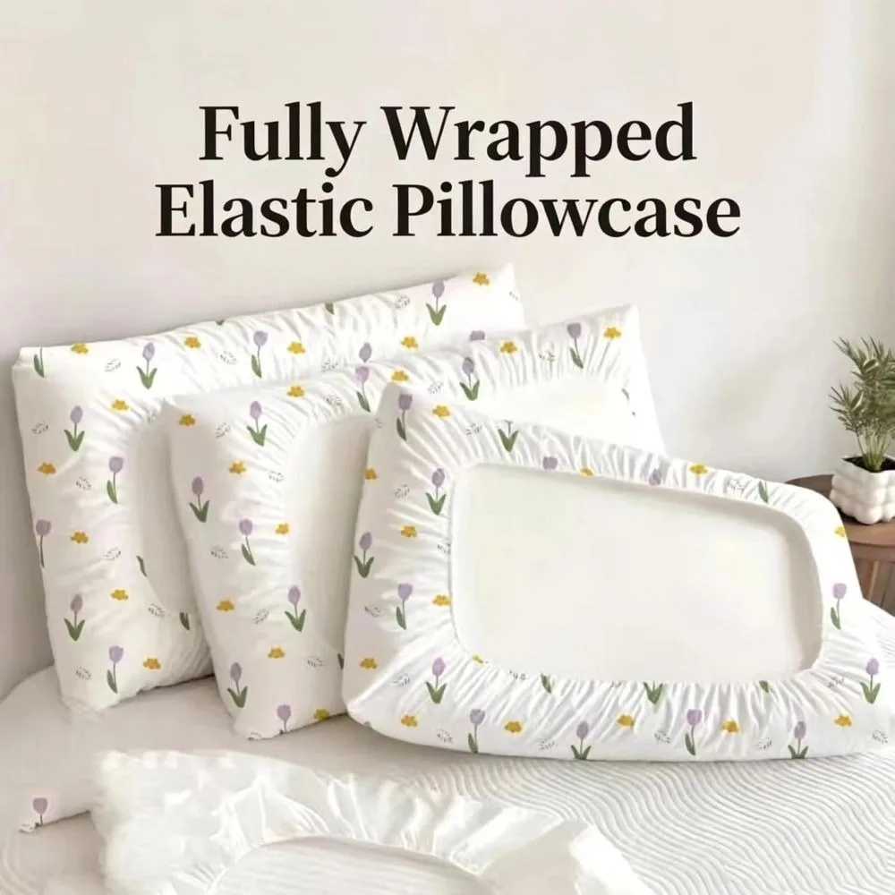 6Pcs 360 Elastic Band Disposable Pillowcase Hypoallergenic Soft Anti-fouling Pillow case Dirt Resistant Breathable Pillow Cover