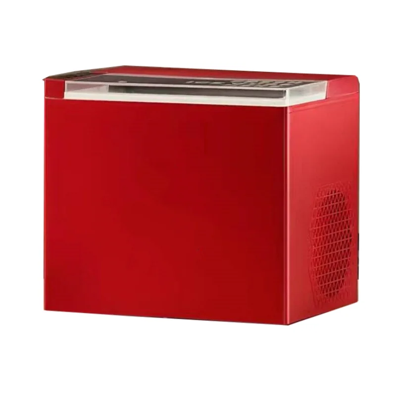 Ice Maker with See-Through Window, Fully Automatic Ice Cube Machine with Large/Small Ice Selection, Portable Countertop Ice Make