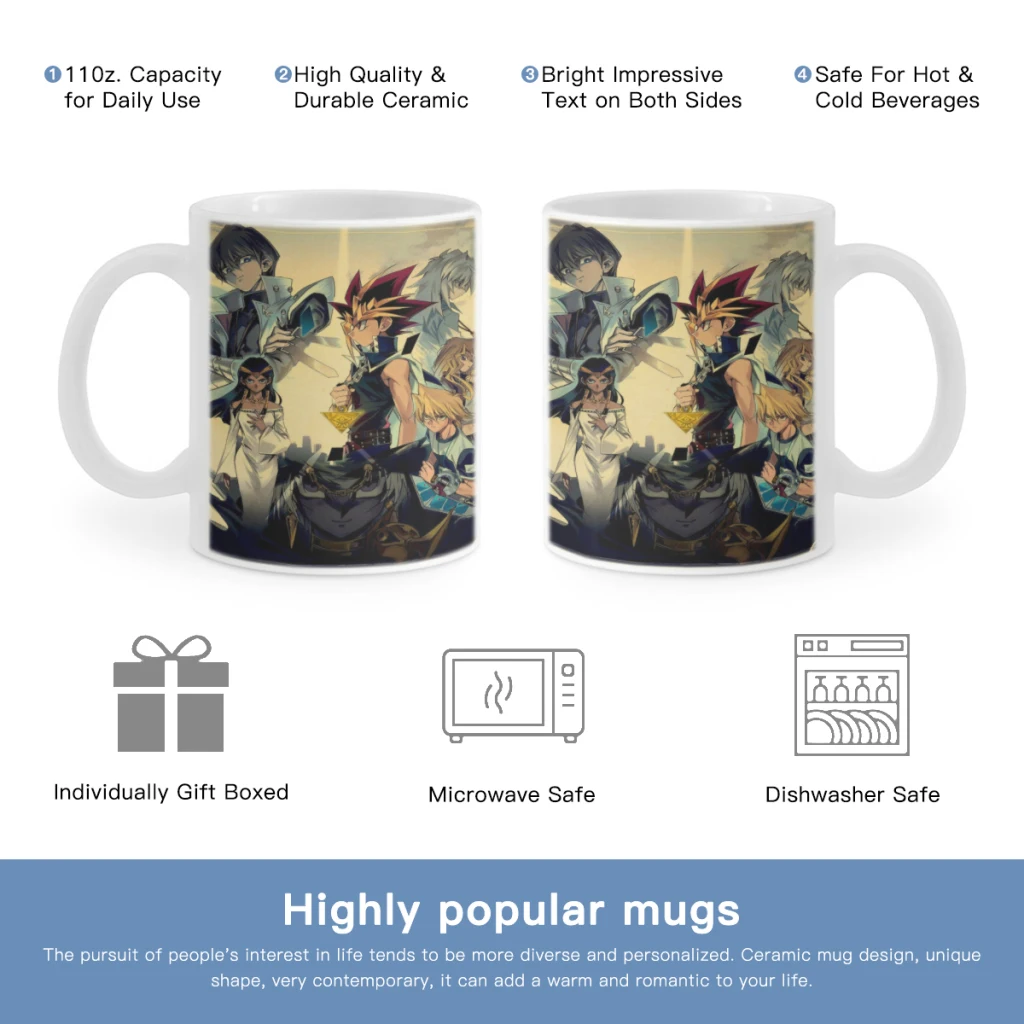 

Manga-Yu-Gi-Oh-Anime-Free shipping Coffee Cups Ceramic cups creative cups and cute mugs Personalized Gift Cup For Tea