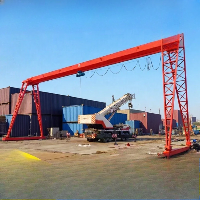 

Heavy machine gantry crane 5-50 tons lifting equipment open-air warehouse freight yard loading and unloading