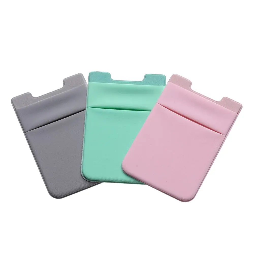 New Fashion Unisex Lycra Card Sleeve ID Card Holder Credit Cards Pouch Cellphone Pocket