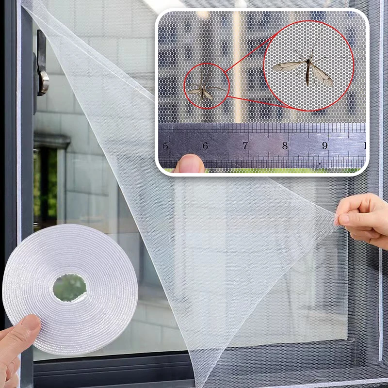 

Simple Anti Mosquito No Need To Punch Holes Mosquito Net Window Self-adhesive Type Anti-mosquito Screens Home Textile Garden