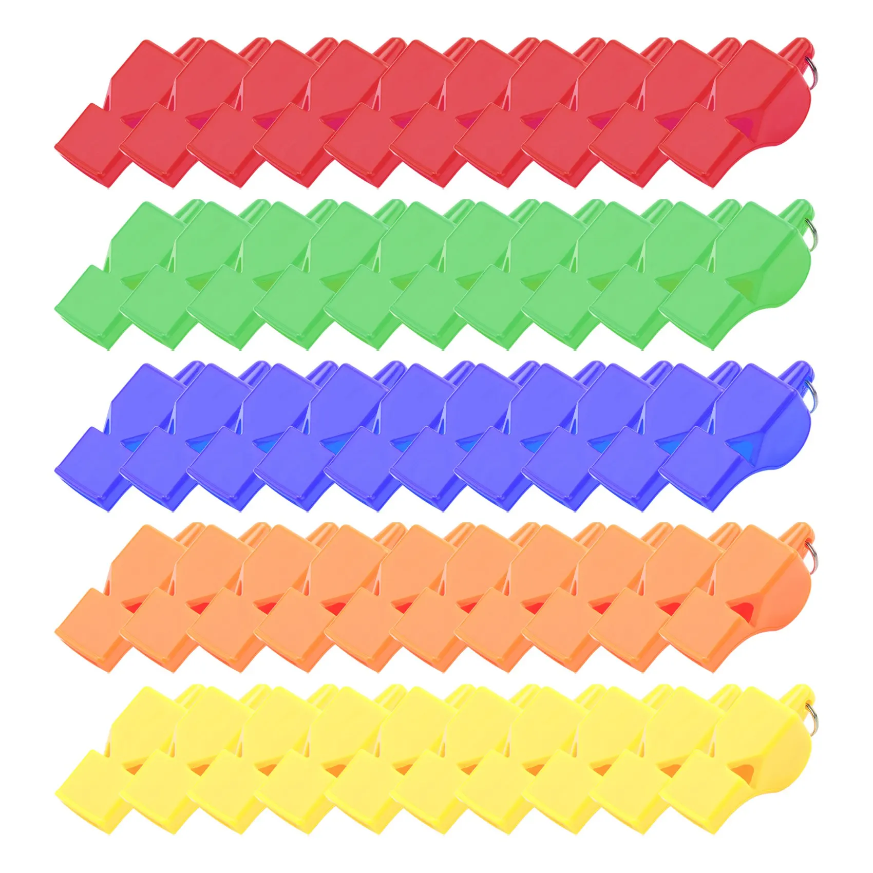 50 Pcs Non-Nuclear Professional Referee Whistle Fox Whistle Plastic Life-Saving Whistle Special for Game image 3