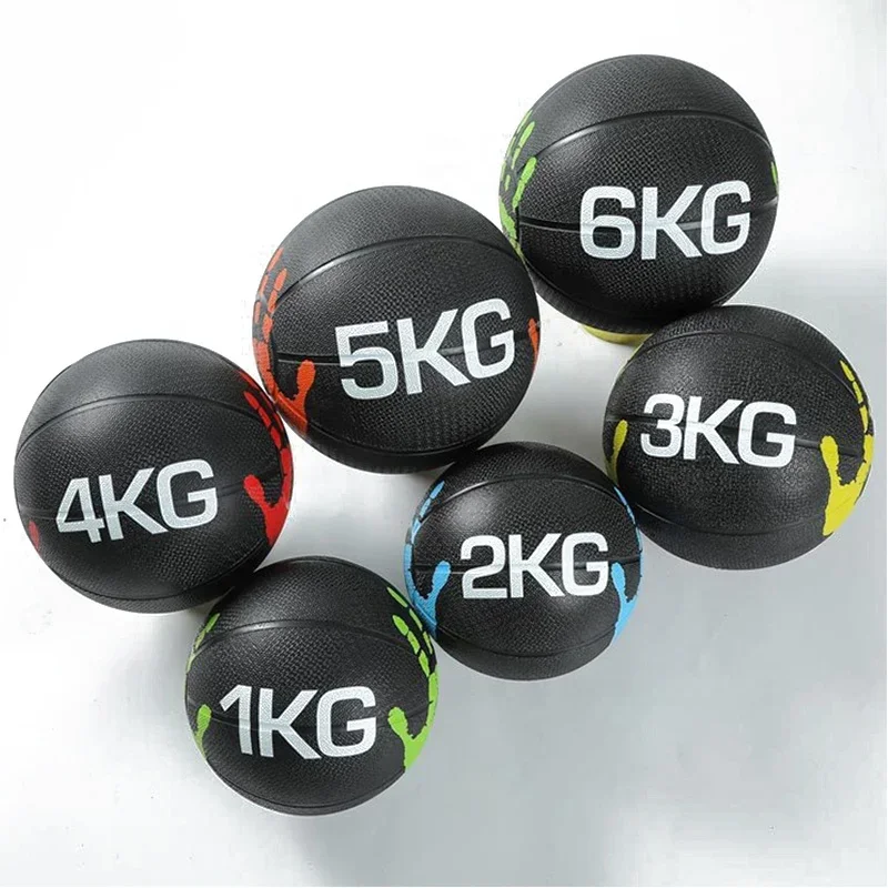 Fitness-Training 1kg 2kg 3kg 4kg 5kg 6kg 7kg 8kg 9kg 10kg Massiver Gummi-Medizinball Slam Ball