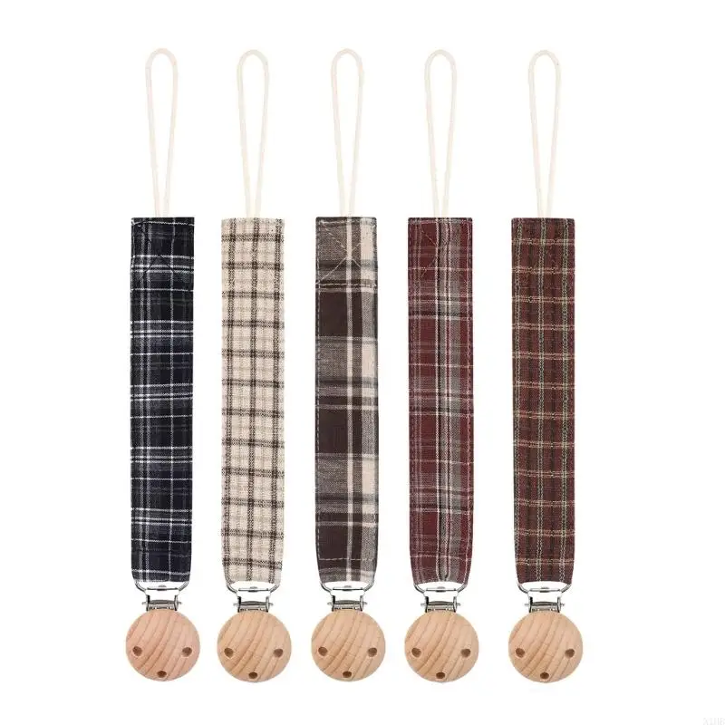 

N1HB Set of 5pcs Pacifier Clip Chain for Baby Soft and Safe Infants Soothing Toy Rope