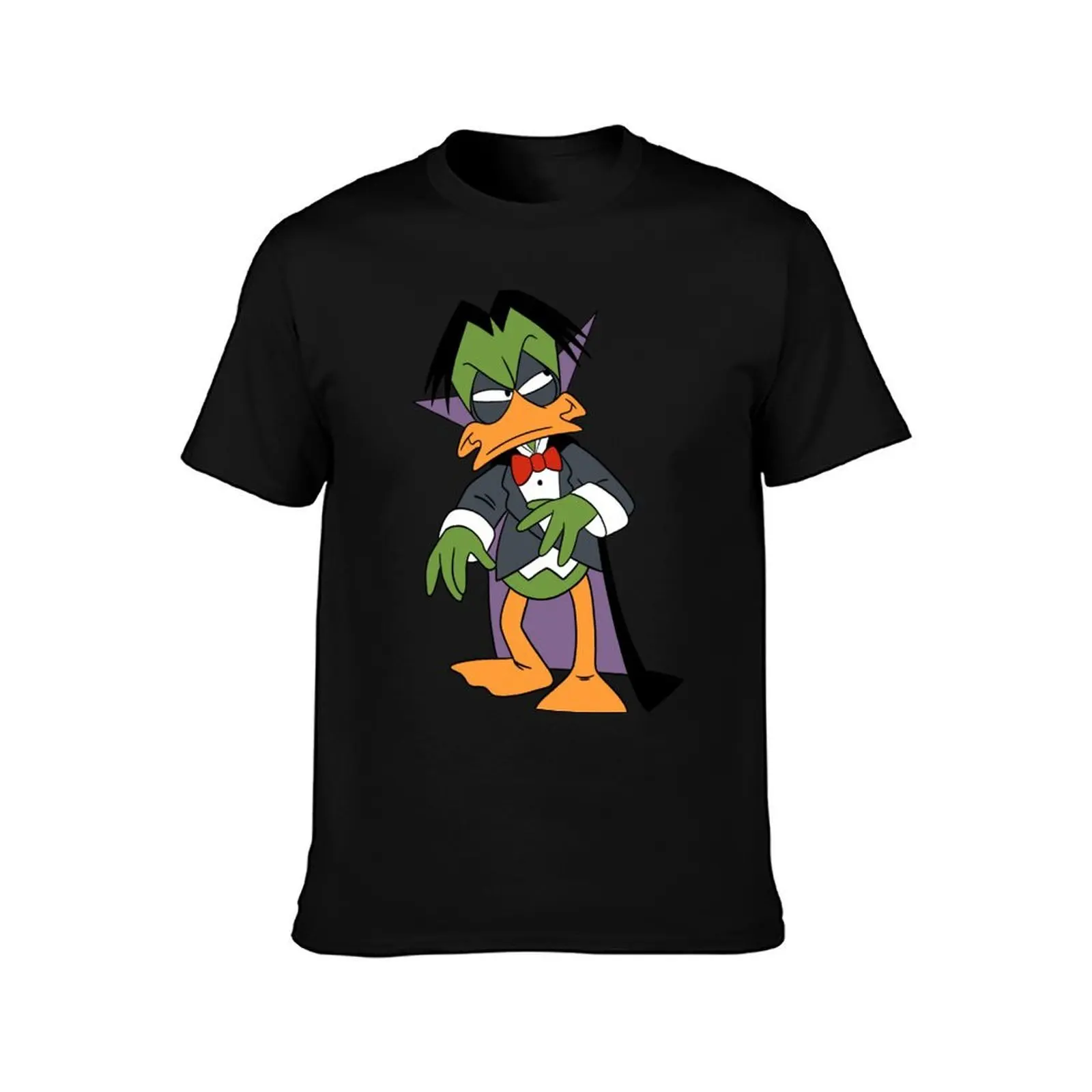 Count Duckula T-Shirt, Summer Casual Cotton Tee, Oversized Streetwear Tops, Vintage Graphic Print, Loose Fit Short Sleeve