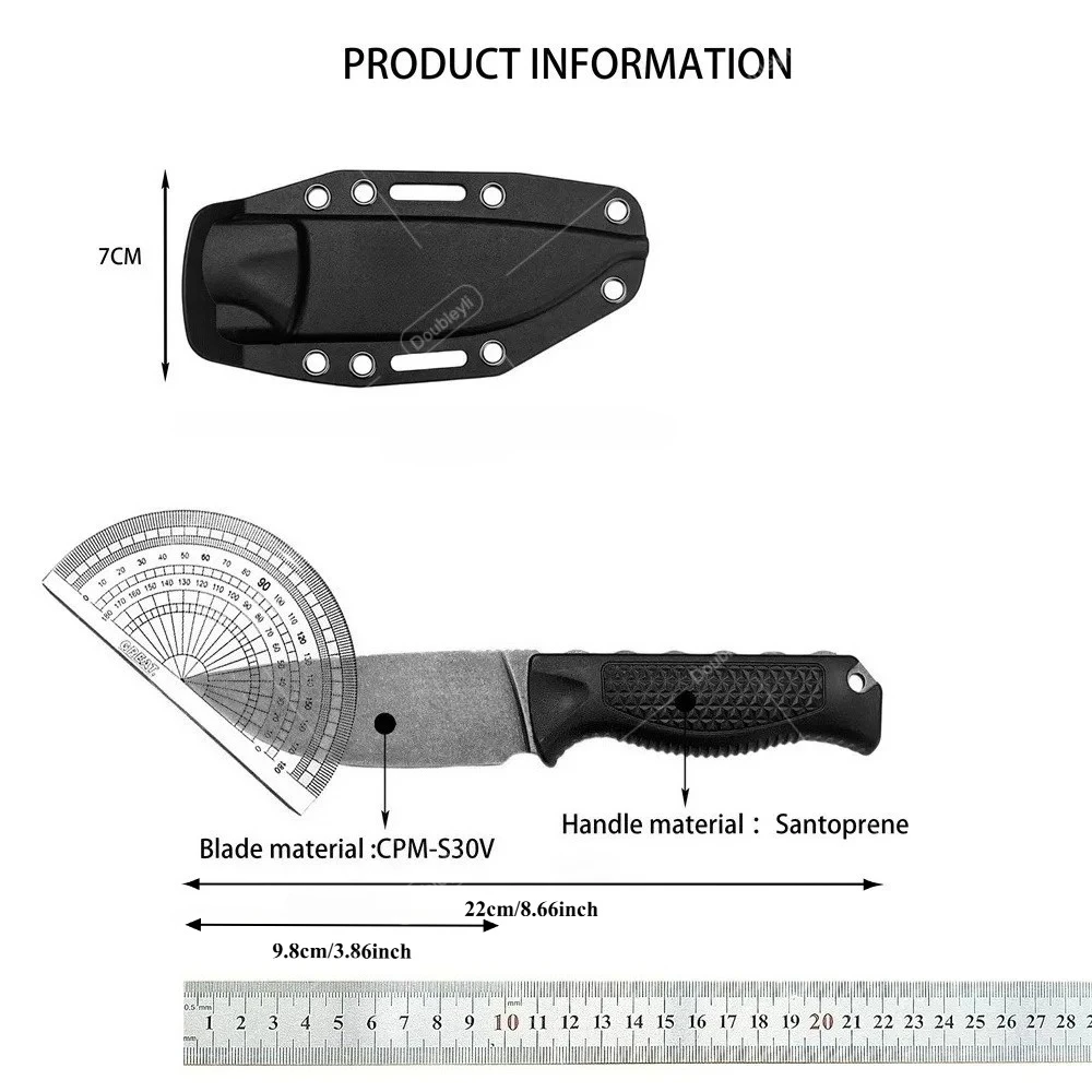 Multi-purpose Jungle Adventure 15006 Straight Knife with CPM-S30V Steel Non-slip Handle – Durable Outdoor Fishing Essential Tool view 6