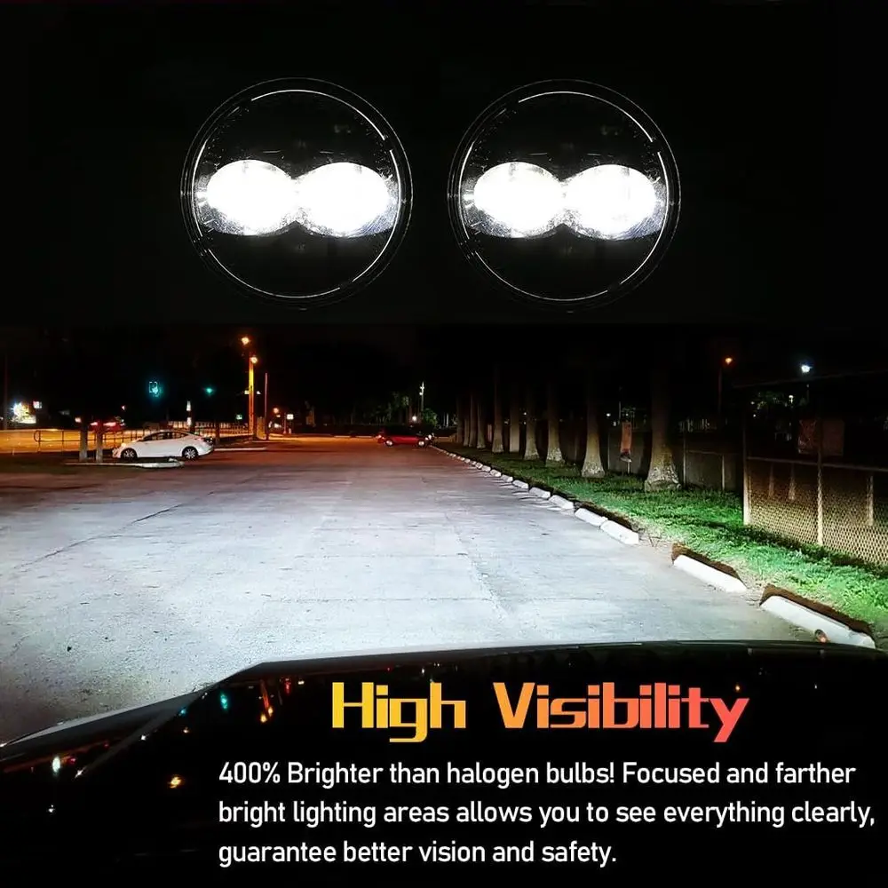 زوج من مصابيح الضباب LED بقدرة 48 وات 4.5 لسيارة Ford Expedition & 2008-2011 Ranger #2