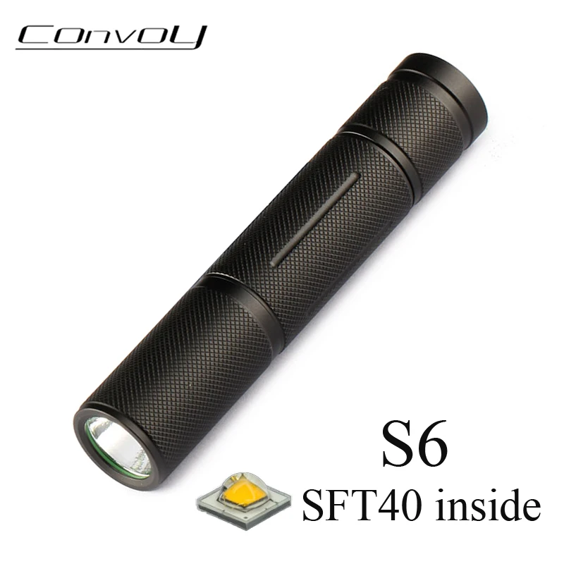 

Convoy S6 Flashlight with Luminus SFT40 Led Lanterna 18650 Torch Mini Flash Light Camping Lamp Work Latarka Powerful Lantern