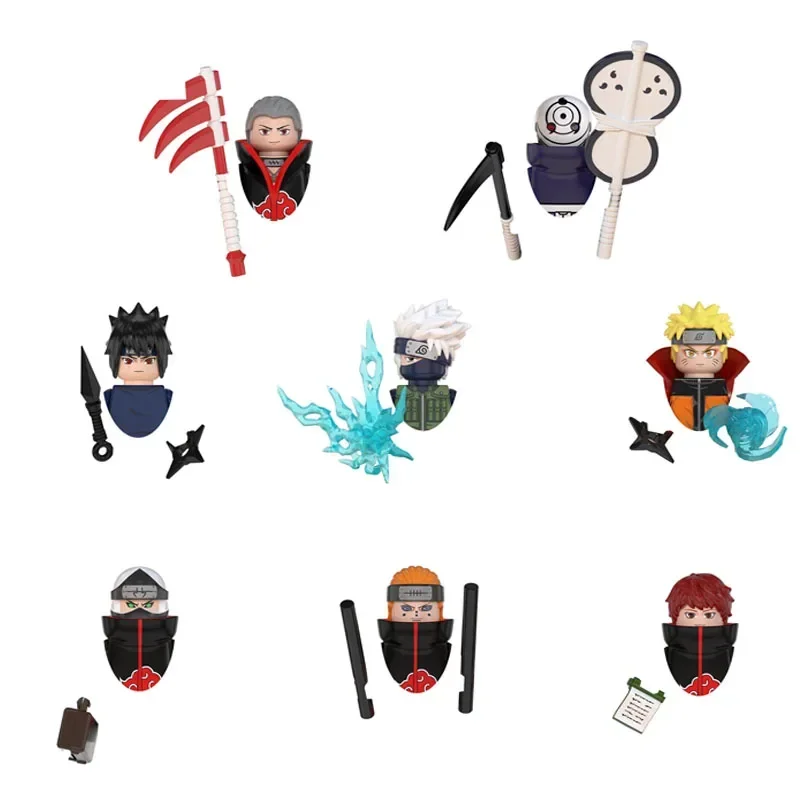 Bloc de Construction Hatake Kakashi Uchiha Obito pour Garçon, Jouet d'Anniversaire, Uzumaki NarAAUchiha Sasuke Kakginger u Pein, WM6105