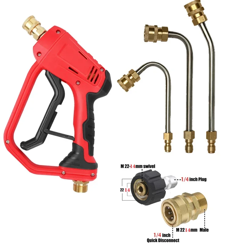 

Водяной пистолет высокого давления для M22 1/4, БЫСТРОРАЗЪЕМНАЯ серия, автомобильная мойка с быстроразъемной удлинительной палочкой