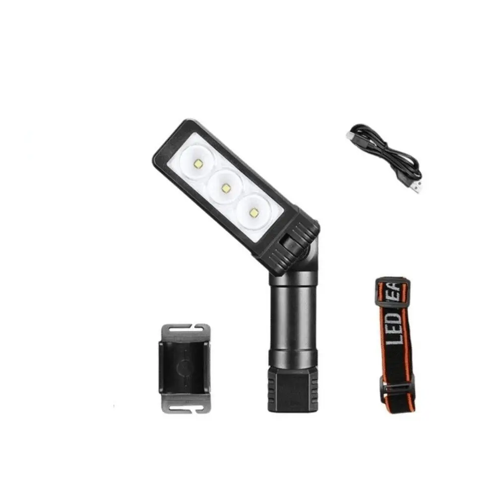 600 LM Brightness COB LED Work Light Type C Charging Waterproof Design Rechargeable Flashlight Magnetic Base 1200 mAh Battery