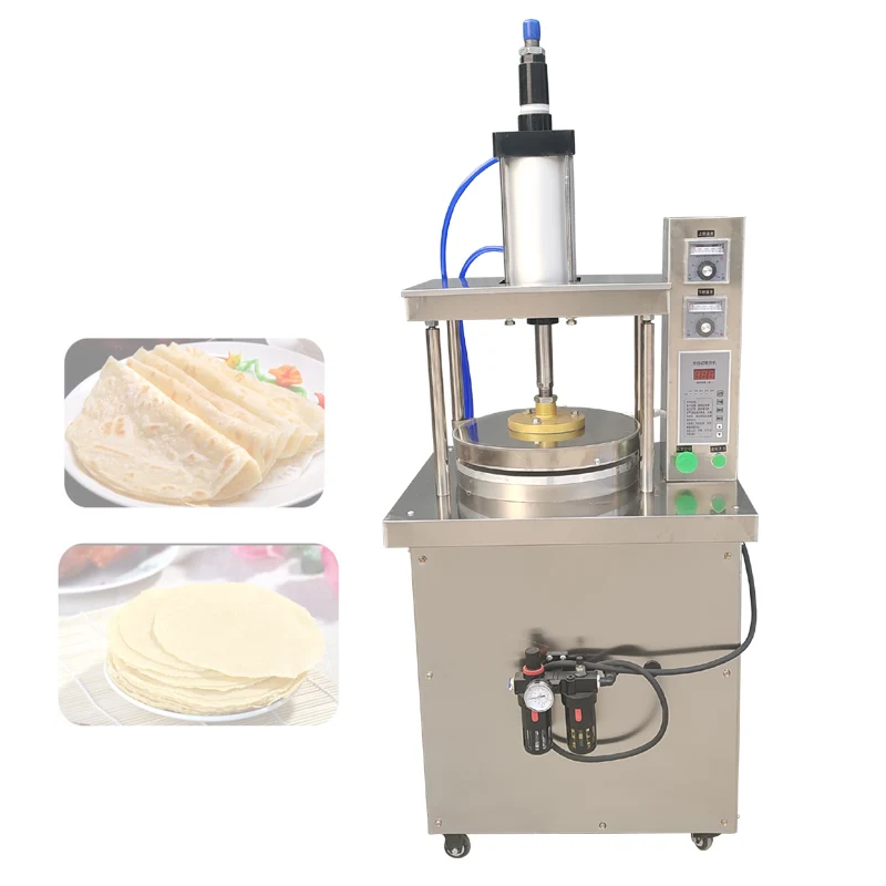 Automatic Vertical Pancake Flattening Machine With Heating Function Corn Cake Ultra-Thin Pancake Roll Making Machine