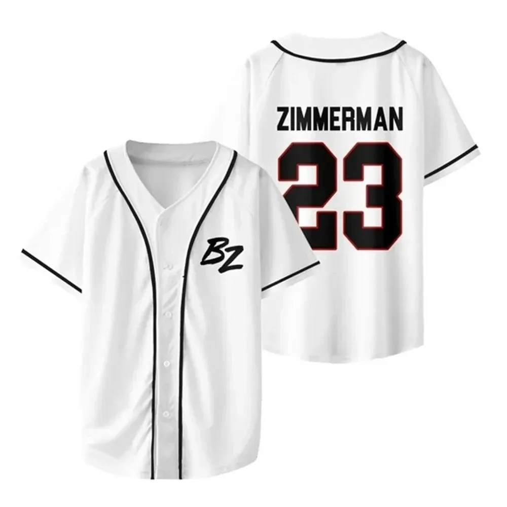 Bailey Zimmerman Merch Jersey Women Men Fashion Casual Short Sleeve Baseball Jacket
