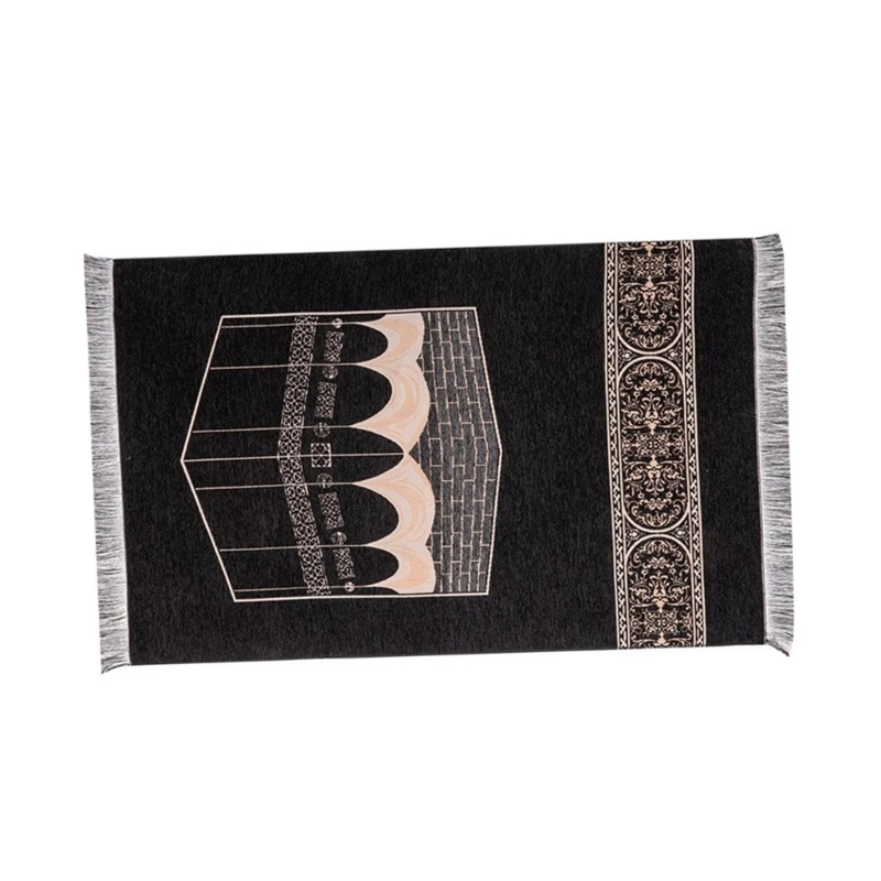 Arabic Prayer Mat with Tassels Islamic Prayer Rugs Muslims Pilgrimages Blanket Home Kneeling Mat Washable Worship Mat K92A