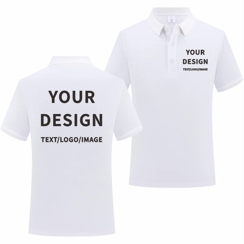 Summer Business Polo Custom Logo 100% Cotton Polo Shirt Embroidery Design High Quality Collar Short Sleeve Polo Printing Pattern