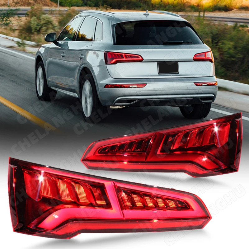 1Pair Left+ Right Tail Rear Lamp For Audi Q5 2018 2019 2020 European Version Car Brake Taillight