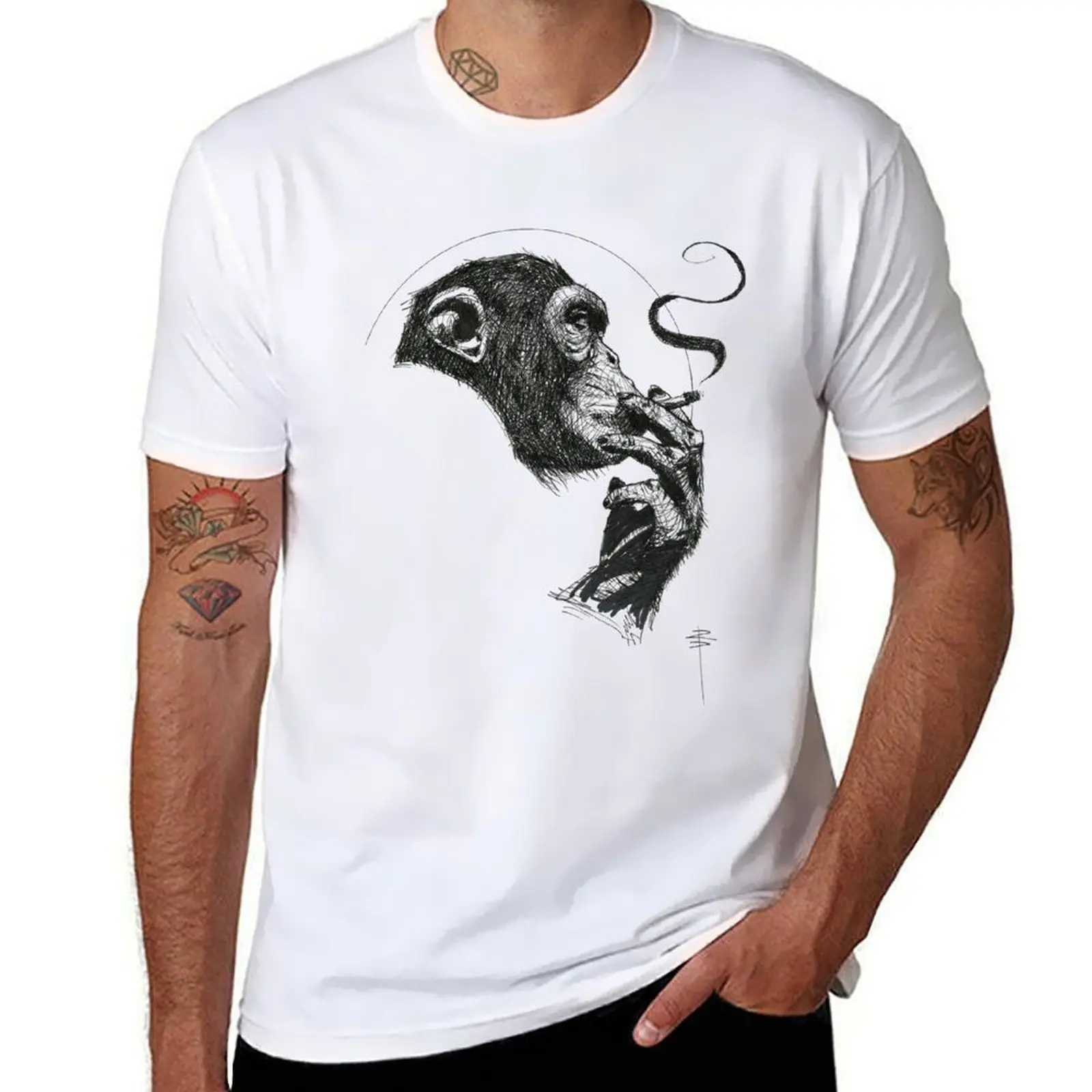 

t t white percent t T-Shirt for man pack Smoke shirt high monkey man cotton 100 shirts shirts for cotton quality