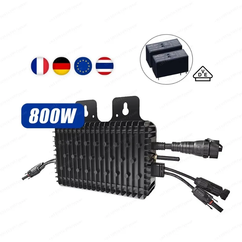 800W Three‑Phase Micro Inverter, Pure Sine Wave Smart Balcony PV Inverter with Phone Monitoring