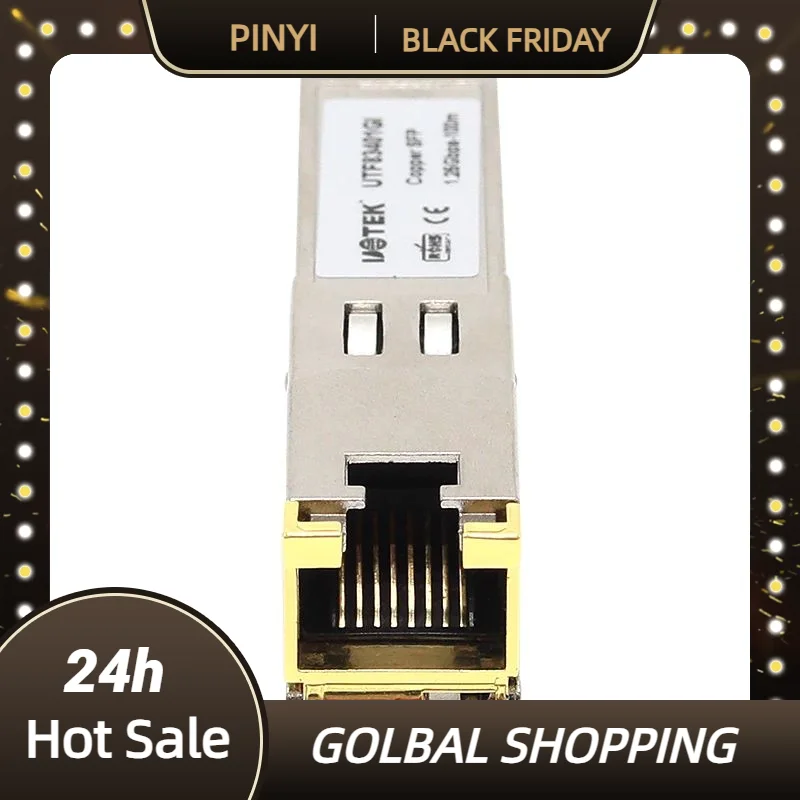 Genuine UOTEK 1000BASE-T SFP Copper Transceiver Module RJ45 Interface 1.25Gb/s Hot Pluggable UTF83401GI
