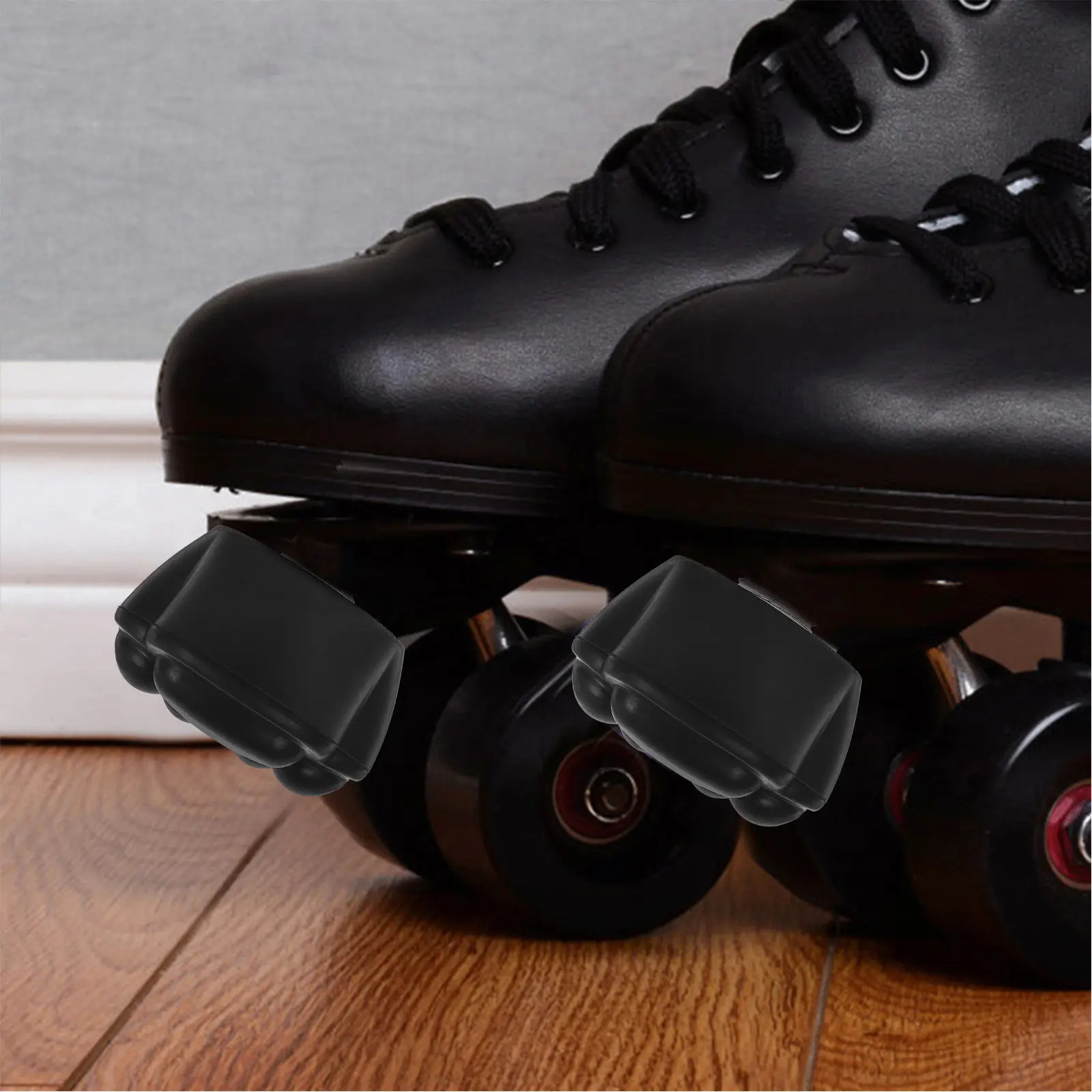 

2 шт. очаровательных тормозных колпачков для роликовых коньков, легко устанавливаемые, резиновые, с большой площадью торможения, для быстрого и стабильного останова