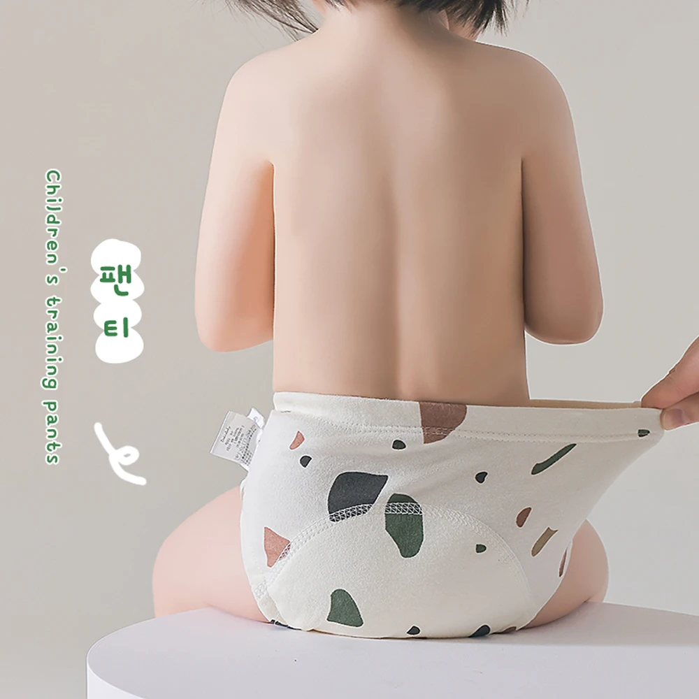 

Хлопковые детские водонепроницаемые тренировочные штаны, детские водонепроницаемые подгузники, моющиеся шорты для младенцев, трусики, подгузники для малышей, приучение к туалету и горшку