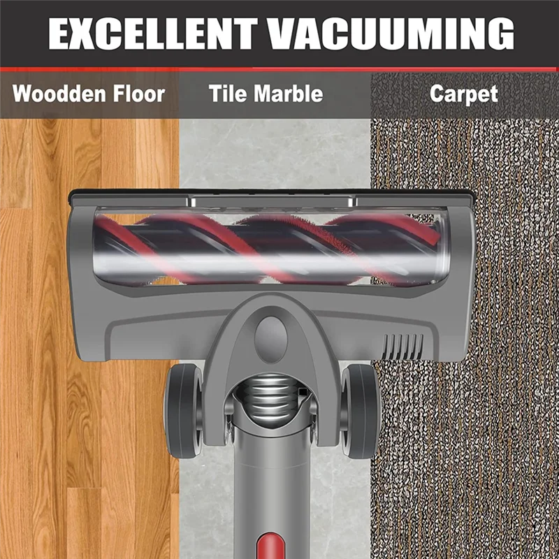 Моторизованная электрическая щетка для Dyson V7 V8 V10 V11 V15, щетка с искусственной кожей с роликом, чистка пола