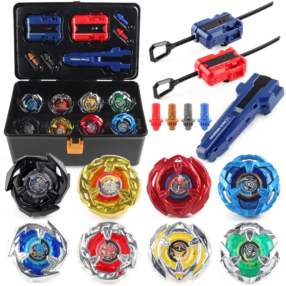Takara Tomy Bey X Spinning Toy Kit Gyro Metal Battle Tops with Launchers Organize Box Set Gift