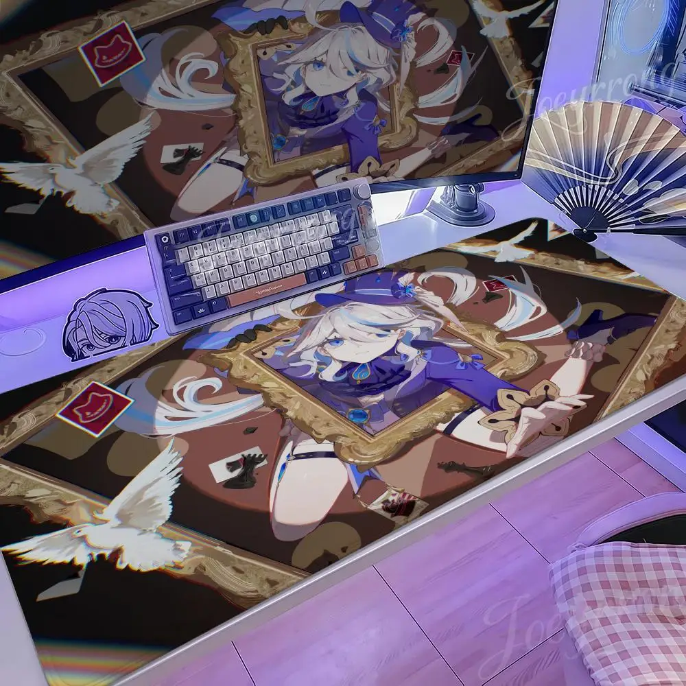 

Furina Genshin Impact Mouse Pad 1000x500 Hot Anime Taro Sakamoto Days XXL Large Gaming Non-slip Office Keyboard Mats Desk Mat