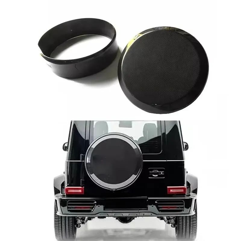 G-class W463a M Style Spare Tyre Cover Kit Real Carbon Fiber Wheel Tire Cover Rear Door 2019-