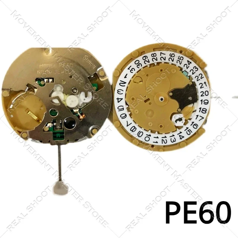 PE60 Movement Date At 3/6/12 5Hands 6Hands Single Calendar Original Brand New Watch Movement Repair Replacement Parts