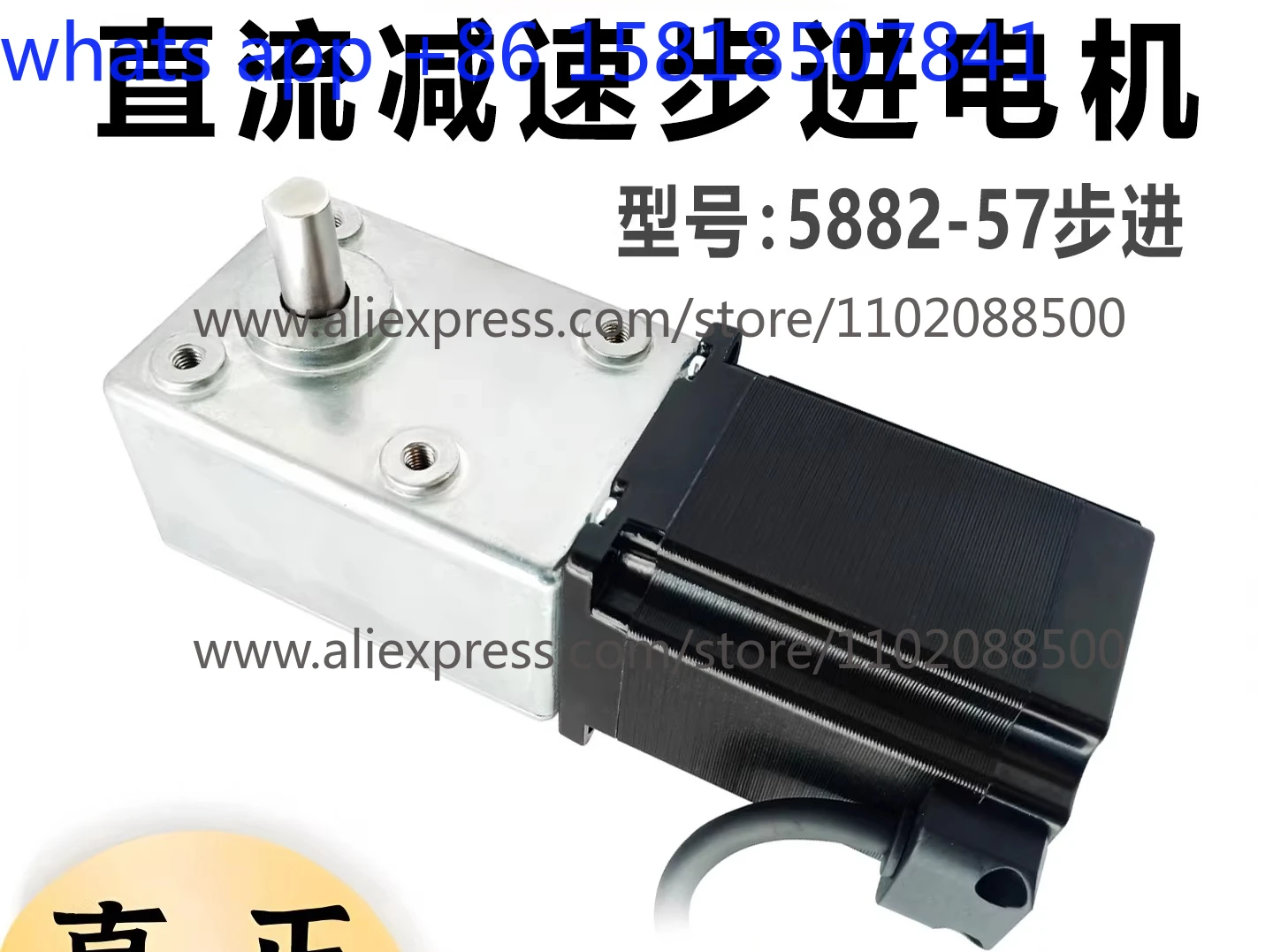 5882-57 Stepping DC Geared Motor Driver Large Torque Force Micro Speed Regulation Turbine Worm Small Motor
