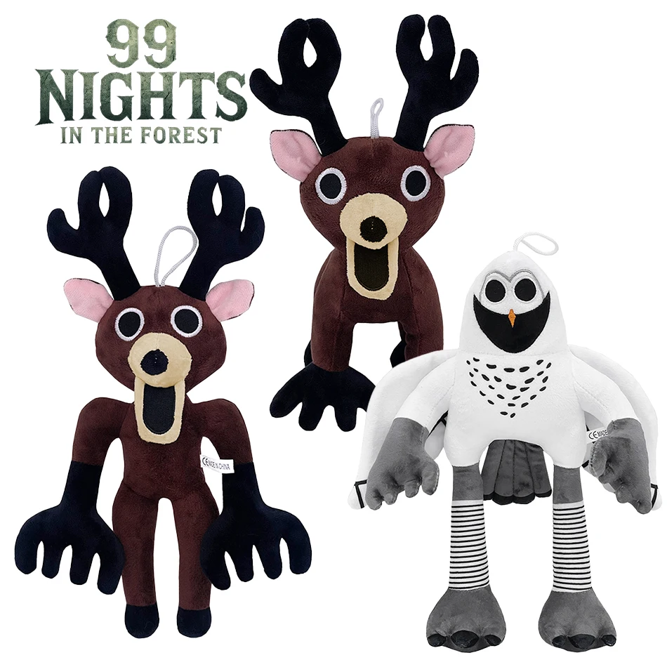 

99 Nights In The Forest Deer Game Plush Toys Movie 34cm Stuffed Animals Deer Toys Fans Birthday Gifts for Kids Halloween Gifts