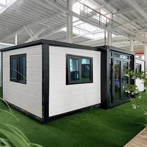 Easy Folding 40 Ft 20 Ft Prefab Container Expandable House Insulated Mobile Prefabricated Home 3 Bedroom With Kitchen tiny house