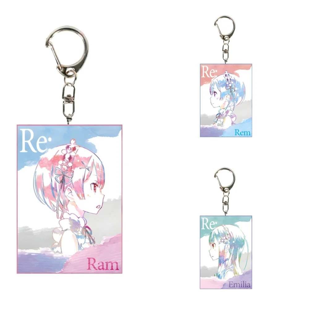 6CM Anime Re:ZERO -Starting Life in Another World Acrylic Keychain Model Cosplay Charm Characters Ornament Accesorios Good Gifts