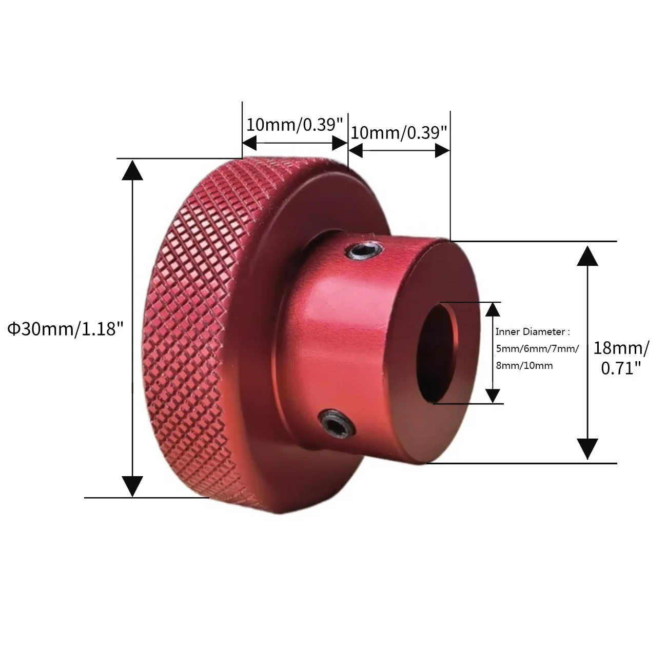 Aluminium Alloy Machine Tool Handwheels 30mm(1-13/64\