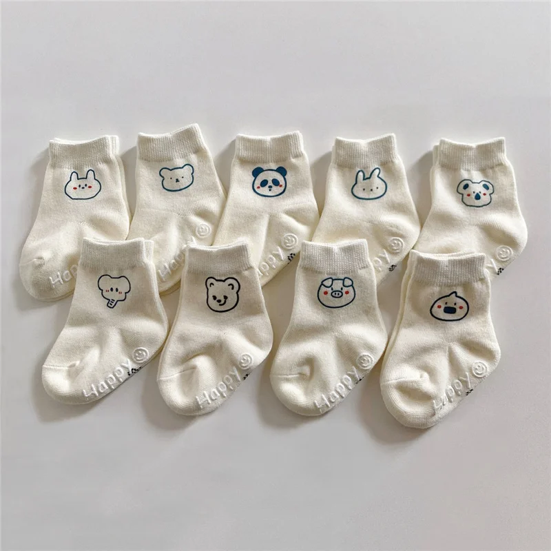 Baby Socks Newborn Baby Boy Socks 0-1-3-7Y Kids Pure Cotton Animal Design Soft Floor Socks for Girls