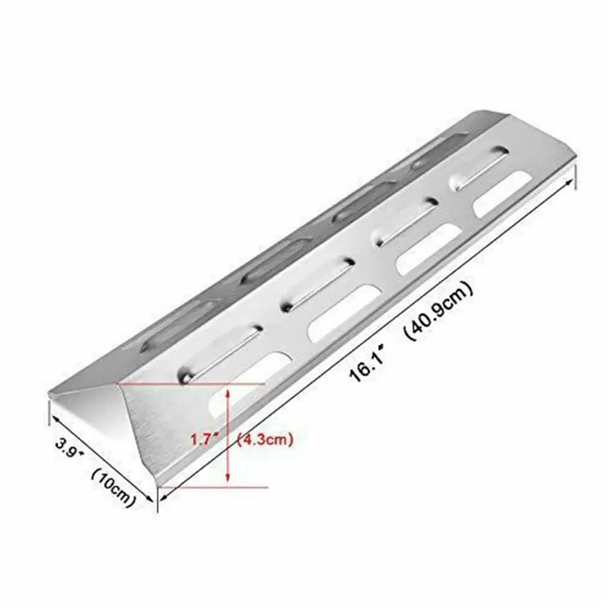 4Pcs Replacement Stainless Steel Heat Plate Shield Barbeque Grill Perfect Flame Gas Grill Models SLG2007A, SLG2007B, SLG2007BN