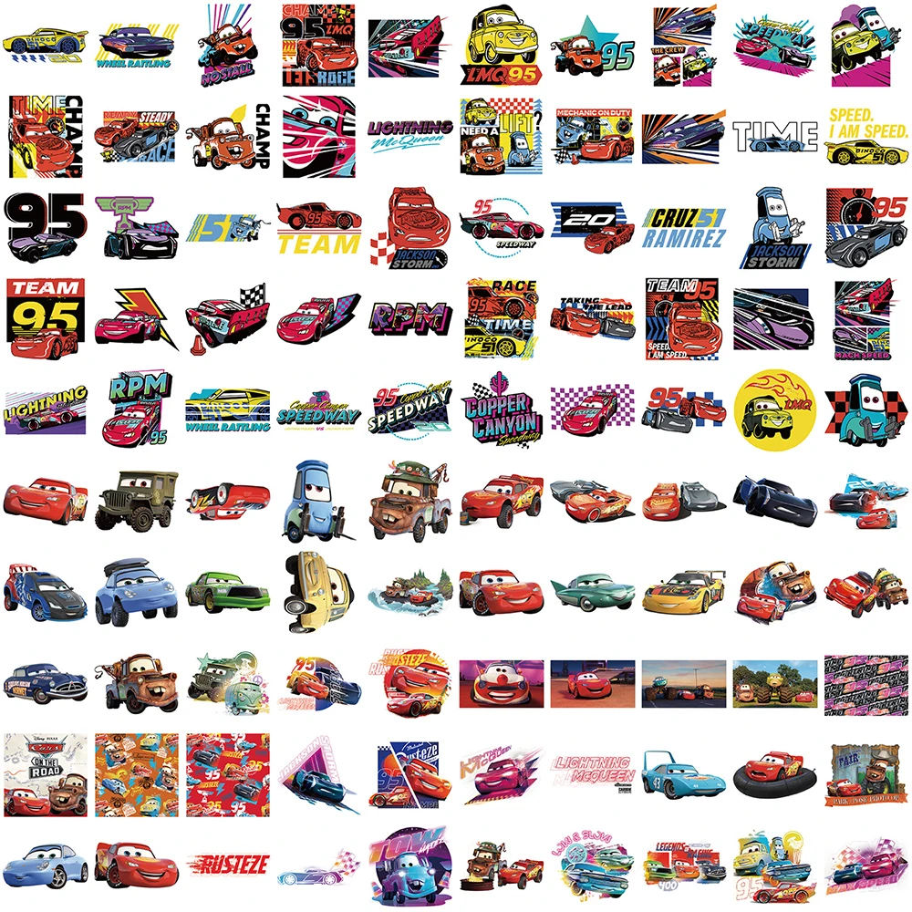 10/30/50/100 Stück Disney Film Autos Aufkleber Lightning Mcqueen Cartoon Aufkleber Laptop Telefon Notebook Klassisch Coole Kinder Aufkleber Spielzeug